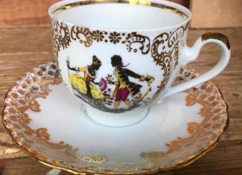 Bavaria Mitterreich - kop en schotel - gedecoreerd, Antiek en Kunst, Antiek | Servies los, Ophalen of Verzenden
