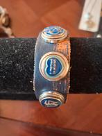 Echt leren armband navyblauw met 3 verwisselbare chunks, Sieraden, Tassen en Uiterlijk, Armbanden, Ophalen of Verzenden, Nieuw
