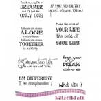Katzelkraft tekststempels You may say I'm a dreamer, Ophalen of Verzenden, Zo goed als nieuw, EZ-mounted stempel