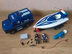 Plamobil City Action Politietruck met Speedboot - 5187, Kinderen en Baby's, Speelgoed | Playmobil, Ophalen of Verzenden, Gebruikt