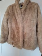 Prachtige fake fur winterjas van H&M, beige, prima staat, H&M, Beige, Maat 42/44 (L), Ophalen of Verzenden