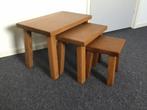Licht eiken miniset, Huis en Inrichting, Tafels | Bijzettafels, Ophalen, Zo goed als nieuw, 75 cm of meer, 60 cm of meer