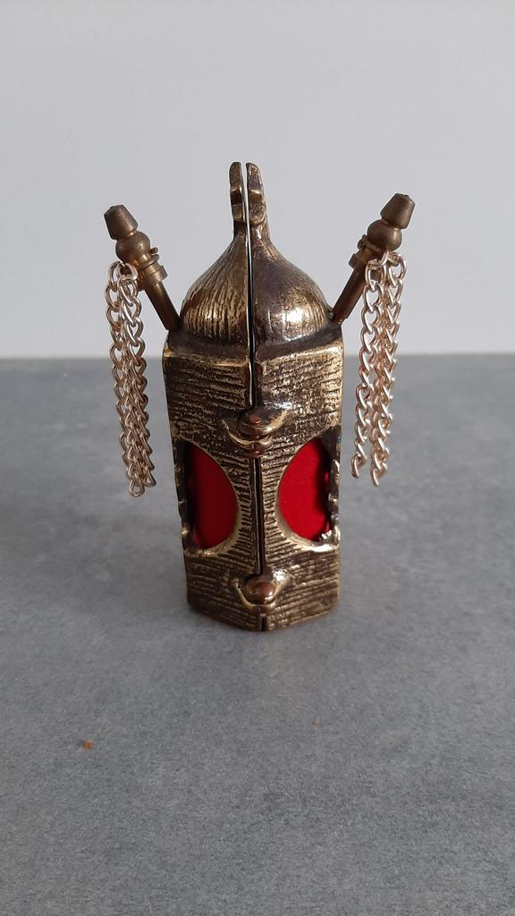 Joodse torah scroll Thora rol in koperen behuizing, Antiek en Kunst, Ophalen of Verzenden