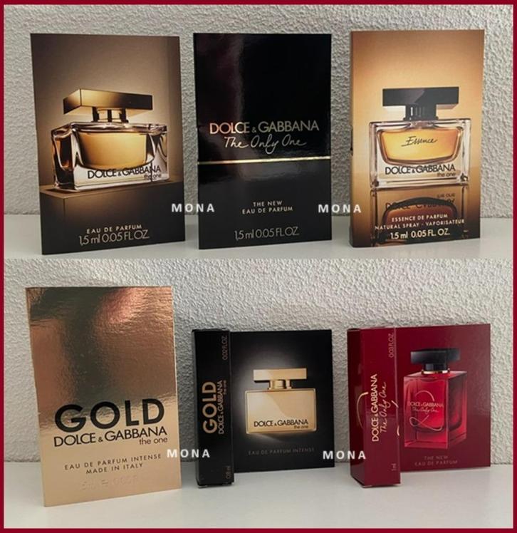 The One 2 setjes parfum samples proefjes testers monsters, Sieraden, Tassen en Uiterlijk, Uiterlijk | Parfum, Nieuw, Verzenden