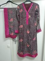 Indiase kleding kameez kurta dupetta roze bruin geborduurde, Kleding | Dames, Ophalen of Verzenden, Zo goed als nieuw, Maat 36 (S)