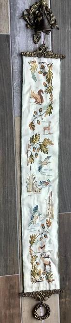 Vintage Messing wandtapijt houder met bel/schellekoord, Ophalen of Verzenden, Zo goed als nieuw