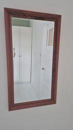 101 x 56 cm spiegel met houten lijst, Ophalen, Gebruikt, 100 tot 150 cm, Rechthoekig