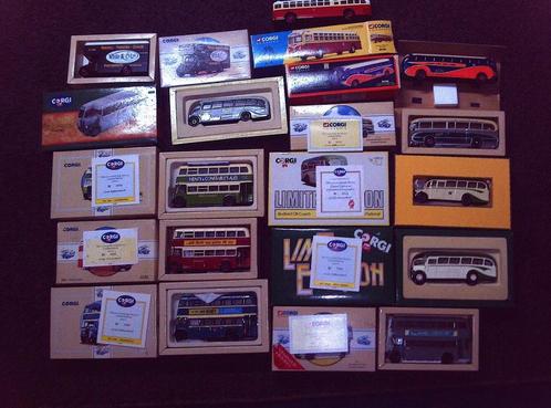 11 Corgi bussen en truck met de originele verpakking, Hobby en Vrije tijd, Modelauto's | 1:50, Nieuw, Bus of Vrachtwagen, Corgi