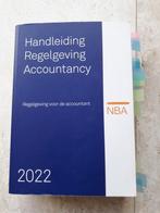 9789075103885 HRA handleiding regelgeving accountancy 2022, Gelezen, Beta, Ophalen of Verzenden, HBO
