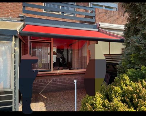 Sunmaster zonnescherm, Tuin en Terras, Zonneschermen, Zo goed als nieuw, Knikarmscherm, 250 cm tot 450 cm, Elektrisch, Ophalen