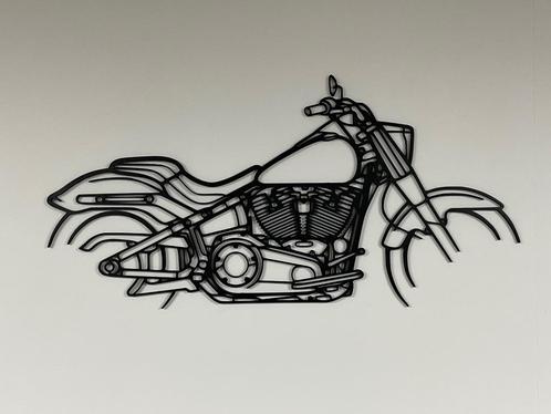 Harley Davidson Fatboy houten wanddecoratie, Huis en Inrichting, Woonaccessoires | Wanddecoraties, Nieuw, Ophalen of Verzenden