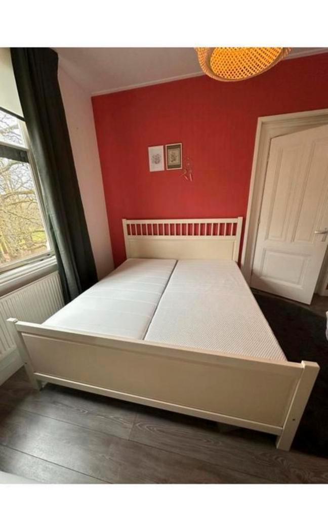 Bed ikea hemnes frane 180 x 200, Huis en Inrichting, Slaapkamer | Bedden, Zo goed als nieuw, Tweepersoons, 180 cm, Hout, Wit, Ophalen