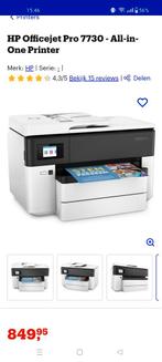 HP Officejet Pro 7740 All-in-One Printer, Computers en Software, Printers, Ophalen, Gebruikt, Inkjetprinter, All-in-one