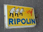 Ripolin Verf Dubbelzijdig Lichtreclame Afmetingen 90 / 58 cm, Ophalen, Gebruikt, Lichtbak of (neon) lamp