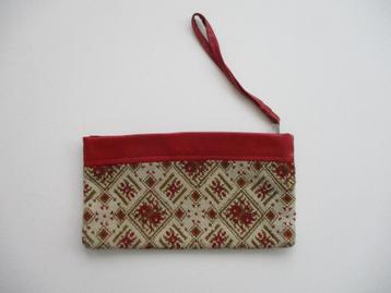 Vintage gobelin tasje met rits beschikbaar voor biedingen