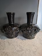 2 mooie poten, Huis en Inrichting, Woonaccessoires | Vazen, Ophalen, Zo goed als nieuw, Glas, Minder dan 50 cm