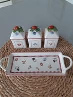 3 jampotjes op schaal Villeroy en Boch Petite Fleur Charm, Ophalen of Verzenden, Zo goed als nieuw, Porselein, Overige stijlen