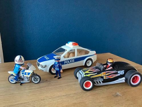 Playmobil politieauto, politiemotor, fireracer, Kinderen en Baby's, Speelgoed | Playmobil, Ophalen