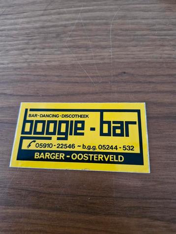 2661 Sticker Boogie-Bar Barger-Oosterveld beschikbaar voor biedingen