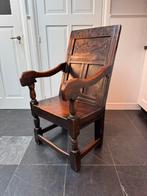 Antieke Engelse Eiken Wainscot Chair 17e Eeuw, Antiek en Kunst, Antiek | Meubels | Stoelen en Banken, Ophalen
