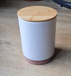 Voorraadpot keramiek met houten deksel MICA D13,5cm H18,5cm, Huis en Inrichting, Ophalen, Keramiek, Overige typen, Nieuw