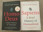 2x Yuval noah harari homo deus sapiens, Ophalen of Verzenden, Gelezen