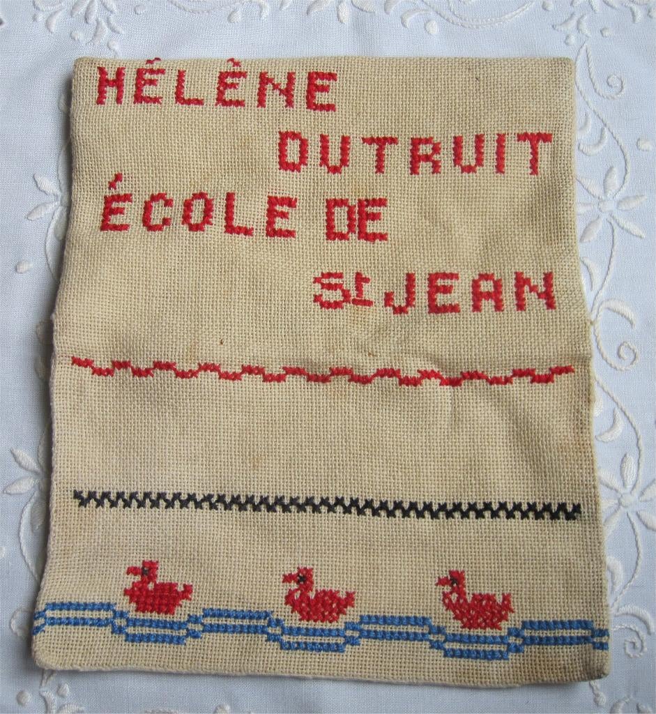 Antieke Franse merklap - etui, Antiek en Kunst, Ophalen of Verzenden