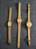 3 Goudkleurige horloges, Ophalen of Verzenden, Gebruikt, Staal, Overige merken