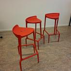 Rode plastic krukken 4xqww, Huis en Inrichting, Ophalen, Zo goed als nieuw, 60 tot 90 cm