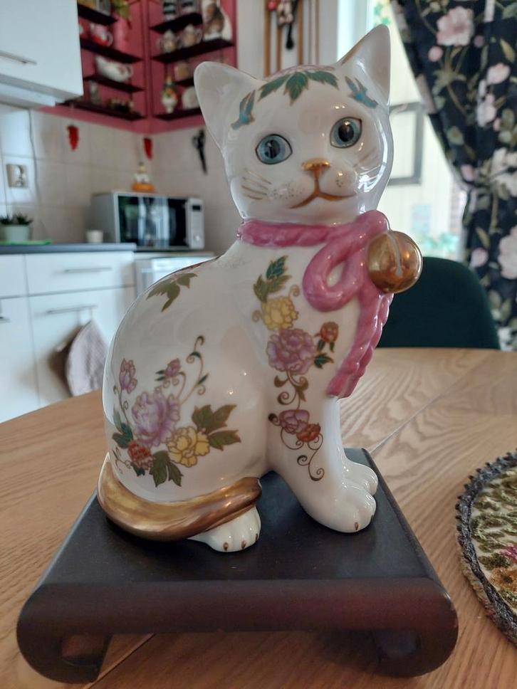 Schatige Franklin mint poezen beeldje, Verzamelen, Beelden en Beeldjes, Zo goed als nieuw, Dier, Ophalen of Verzenden