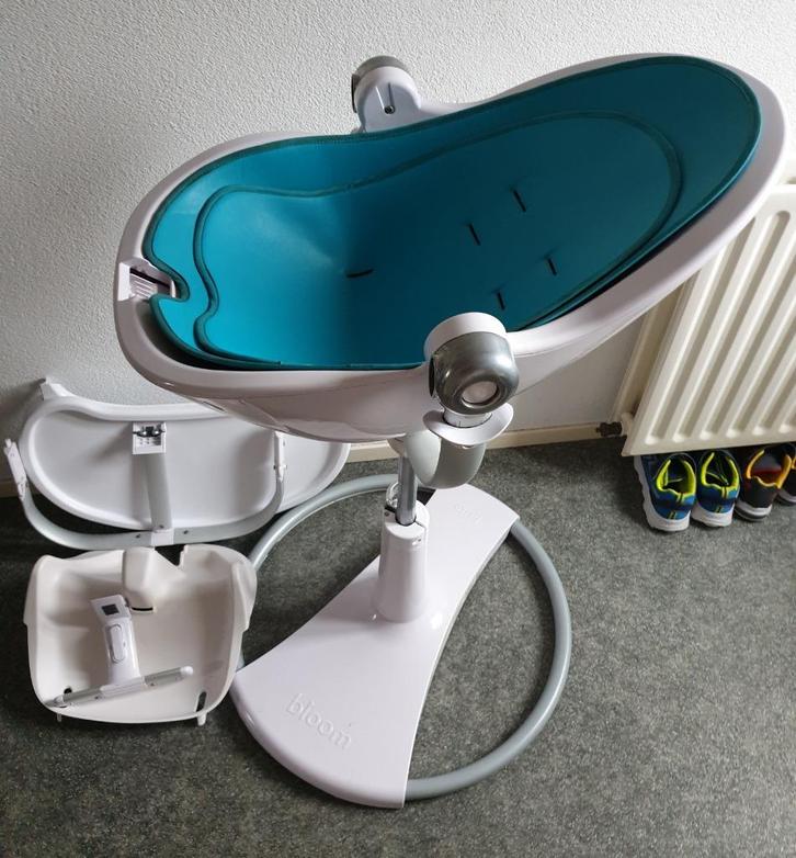 Complete bloom fresco chrome wit met veel extras, Kinderen en Baby's, Kinderstoelen, Zo goed als nieuw, Meegroeistoel, Aanschuifbaar