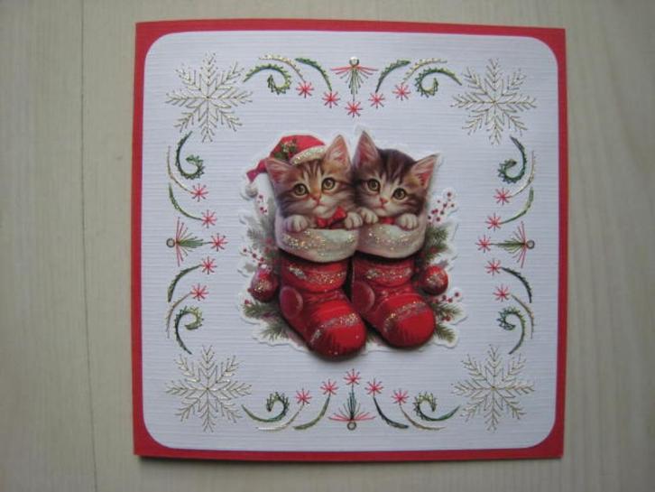 Diverse Zelfgemaakte Kerstkaarten 3, Hobby en Vrije tijd, Kaarten | Zelfgemaakt, Nieuw, Kerst, Ophalen of Verzenden