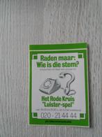 sticker ptt telecommunicatie Het Rode Kruis Luister - spel, Ophalen of Verzenden, Zo goed als nieuw, Bedrijf of Vereniging