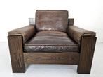 Brutalist Lounger Harry de Groot voor Leolux, Ophalen, Gebruikt, Brutalist, harry de groot, leolux, vintage, lounger, leer, patin