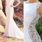 Aansluitende trouwjurk Jennifer €699 34 36 38 40 42, Ophalen, Nieuw, Wit, Trouwjurk