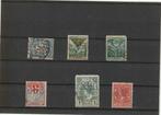 6 x perfin S.P.G op verschillende zegels, Ophalen of Verzenden, T/m 1940, Gestempeld