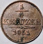 Oostenrijk ¼ Kreuzer 1851 B - Franz Joseph I, Ophalen of Verzenden