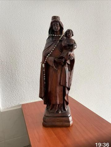 Houten Mariabeeld 48 cm beschikbaar voor biedingen