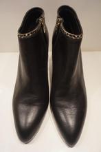 LK Bennett stiletto pumps enkellaarsjes hak zwart leer mt 40, LK Bennett, Zwart, Ophalen of Verzenden, Zo goed als nieuw