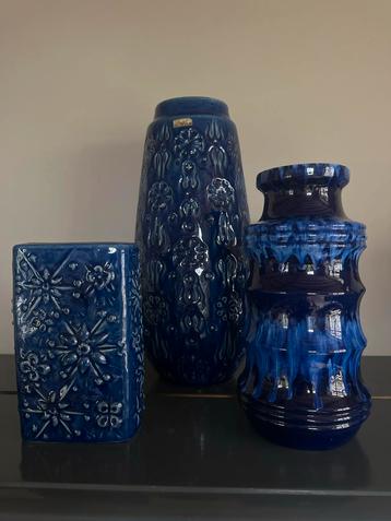 West Germany Vazen Set Blauw beschikbaar voor biedingen