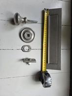Deurbeslag, messing. Hart op hart maat brievenbusklep 31cm., Ophalen of Verzenden, Gebruikt, Koper of Messing, Klink of Kruk
