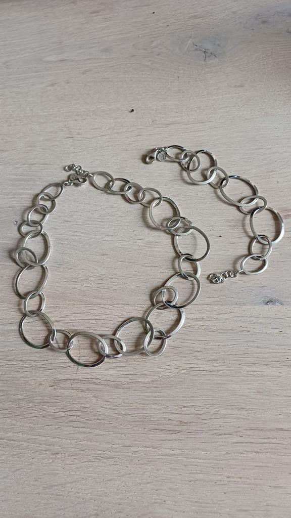 Zilveren Casa Set: Ketting & Armband, Sieraden, Tassen en Uiterlijk, Kettingen, Zo goed als nieuw, Zilver, Zilver, Verstelbaar