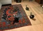 Glazen Salontafel 100x100cm op grove wielen Tavolo Con Ruote, Ophalen, 50 tot 100 cm, Vierkant, 50 tot 100 cm