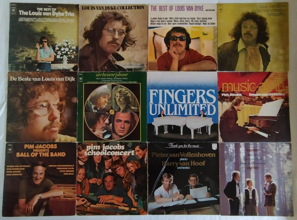 12 LP's Louis van Dyke Dijk Pim Jacobs Van Vollenhoven, Cd's en Dvd's, Vinyl | Jazz en Blues, 1960 tot 1980, Gebruikt, Ophalen of Verzenden