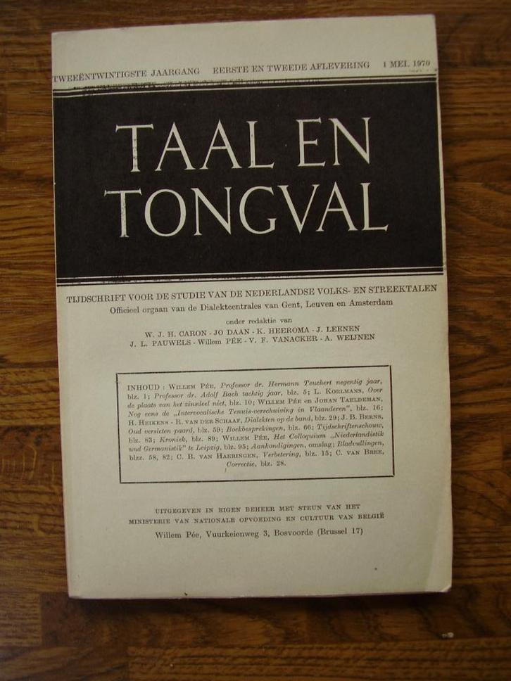 Taal en tongval, Boeken, Taal | Overige Talen, Gelezen, Verzenden