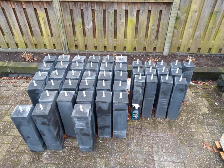 Betonpoeren antraciet 15x15 of 12x12 € 12,50 per stuk, Tuin en Terras, Overkappingen, Nieuw, Veranda, Ophalen