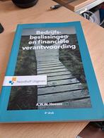 Bedrijfsbeslissingen en financiële verantwoording, Gelezen, Ophalen of Verzenden, A.W.W. Heezen, Bedrijfseconomie of M&O