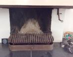 Gietijzeren Open Haard met Vonkenscherm - Leek, Huis en Inrichting, Haarden, Ophalen, Gebruikt, Vrijstaande haard, Houthaard