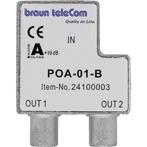 BTV 2 GHz opdrukverdeler 2xIEC/TV (POA 01-B)​ nieuw, Audio, Tv en Foto, Nieuw, Ophalen of Verzenden