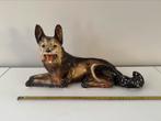 Vintage beeld herdershond hond, Verzamelen, Beelden en Beeldjes, Ophalen of Verzenden, Dier